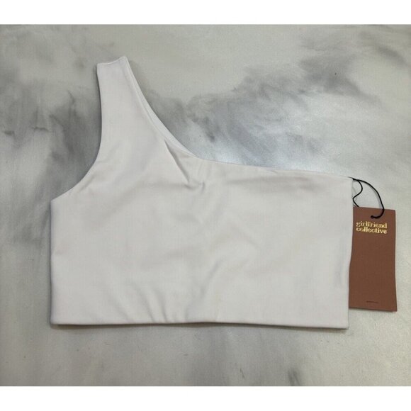 NWT Women’s Girlfriend Collective White Bianca Sports Bra Size M MSRP $55 - Picture 5 of 12